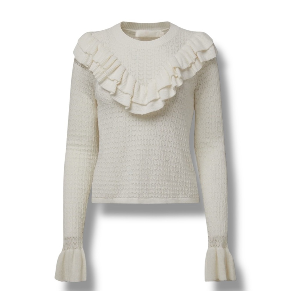 Rachel Parcell Sweater Women's Size XL Pullover Top Long Sleeve Ivory NWT
